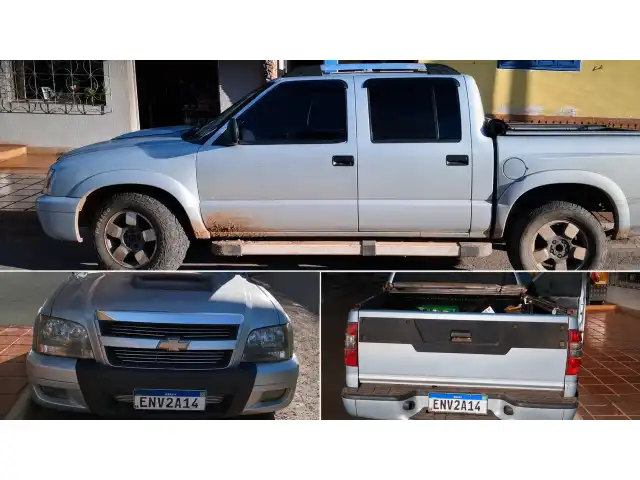 caminhonete GM S10 Executive D, ano/modelo 2009/2010, cor prata, placas  ENV 2A14