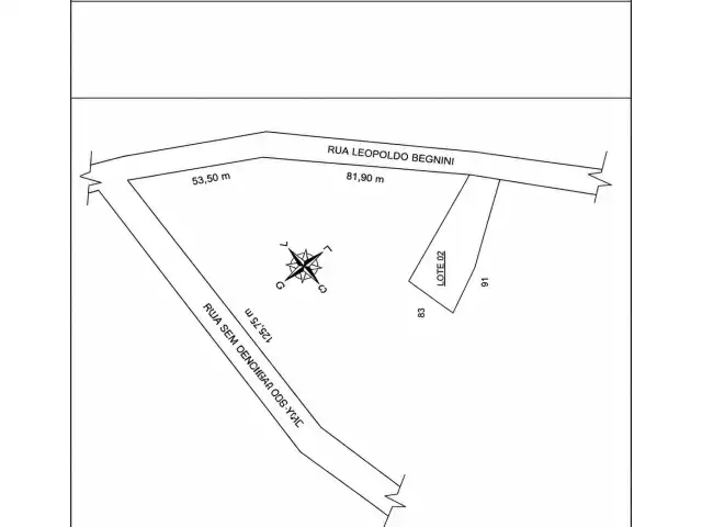Um terreno urbano com a área 915,47m², Novo Barreiro-RS