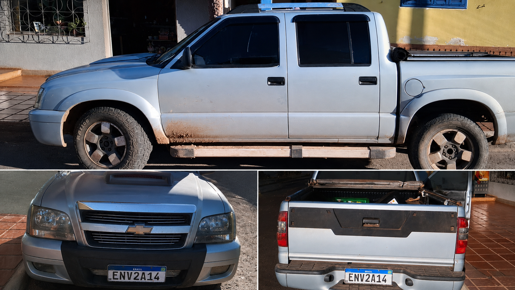 caminhonete GM S10 Executive D, ano/modelo 2009/2010, cor prata, placas  ENV 2A14